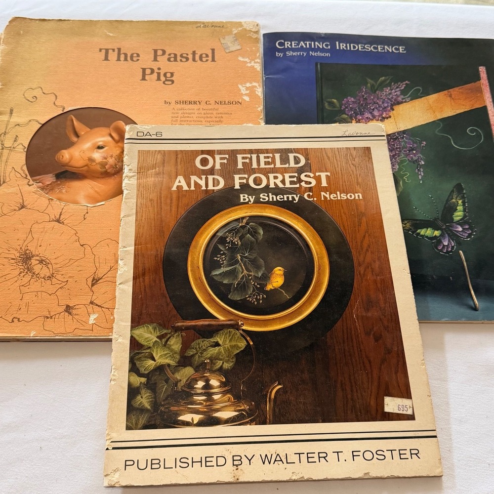 Sherry C. Nelson Art Instruction Books Lot of 3 Painting‎ Techniques Folk Art